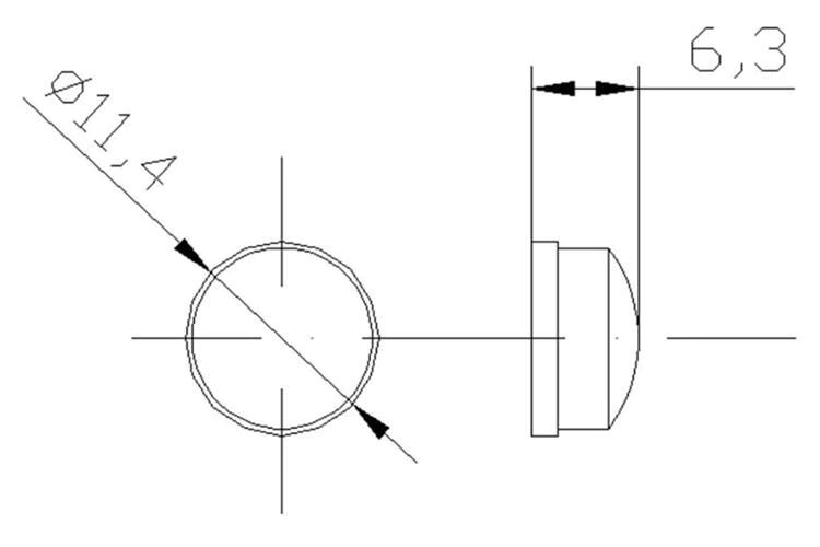 LED lens diffuus melk 90 graden voor 5050 LED (PSAU-11